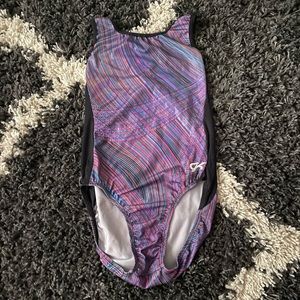GK elite multi color cross back leotard